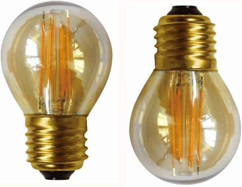 4W G45 Dimmable Bulb G45 Bulbs E26/E27 Light,G14/G45 Shape,E26/E27 Glass,2300K Pack 6 LED Filament LED Vintage Edison
