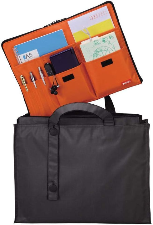LIHIT LAB Laptop Sleeve with Storage Pockets, 10 x 13.8 Inches, Indigo (A7554-11N)