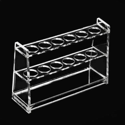 Test Tube Holder, 6 Wells Acrylic Lab Stand Rack for 10ml Centrifuge Tubes Clear (10ml, 6 Wells)
