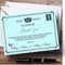 The Card Zoo Vintage Telegram Elegant Aqua Personalized Wedding Thank You Cards