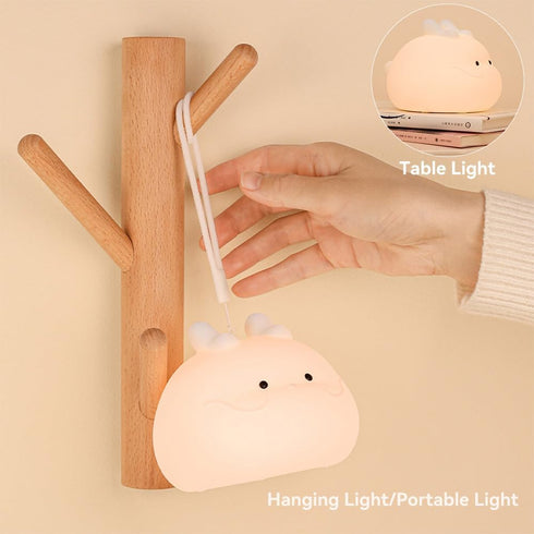 Dragon Nursery Night Light with Touch Sensor for Breastfeeding,BPA Free Silicone, Bedroom Kidroom Bedside Lamp for Baby