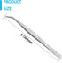 1Pcs 8 Inch Stainless Steel Tweezer, Long Tweezers with Precision Serrated Curved Tips, Non-slip Multitool Tweezer for Cooking, Repairing, Medical, Garden