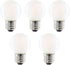 Dimmable E26 Frosted LED Light Bulbs Warm White 2700K, 4W G16.5 Mini Globe 400 lm, 5 Pack