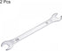 uxcell Thin Open End Wrench, 8mm x 10mm Metric, Mirror-Chrome Plated High Carbon Steel, 2 Pcs for Repairs
