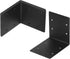 eoere 4 PCS Black 6" x 6" x 5" Heavy Duty Steel L Bracket Tie Plate, Corner Brace for Timber Connector