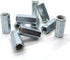 M8 x 1.25-Pitch Long Rod Metric Hex Coupling Nut, 28mm Length, 10 Pack, Zinc Plated