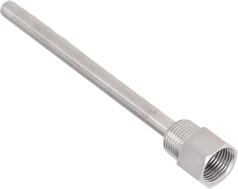 Tnfeeon Stainless Steel Thermowell, 6.7in Length for Temperature Sensors Fitting Accessories