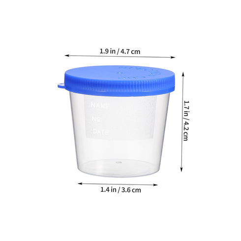 30Pcs Sputum Cups with Covers Sample Containers for Laboratory Testing Lightweight and Convenient Random Color