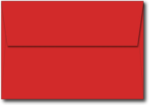 Red A4 Envelopes 4 1/4" x 6 1/4" - Fits 4" x 6" Photos & Cards - 100 Envelopes by Desktop Publishing Supplies