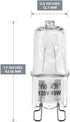 WokHok G9 Bulbs,120V T4 40W Bulb White,8 Pack Appliance Light Bi-Pin Xenon Small Light for Chandeliers, Spot Down Lamp