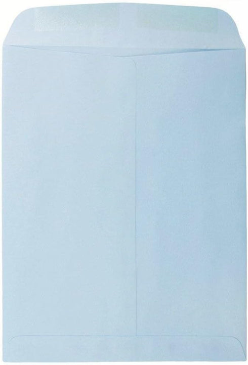 JAM PAPER 9 x 12 Open End Premium Catalog Envelopes, Pastel Baby Blue, 25/Pack