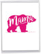 NobleWorks Jumbo Mother's Day Greeting Card 8.5 x 11 Inch with Envelope (1 Pack) - Big Mom Mama Bear
