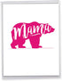 NobleWorks Jumbo Mother's Day Greeting Card 8.5 x 11 Inch with Envelope (1 Pack) - Big Mom Mama Bear