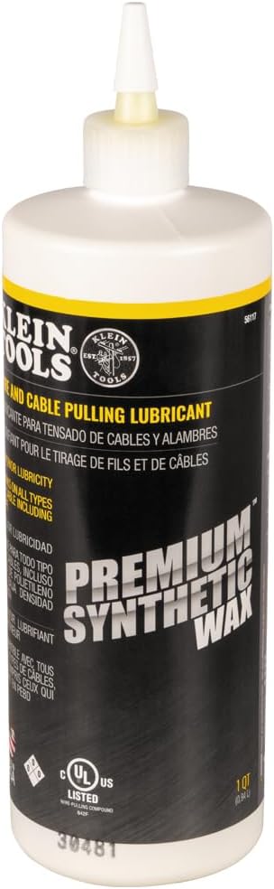 Klein Tools 56117 Wax Lubricant, Made in USA, Premium Synthetic Wax Wire