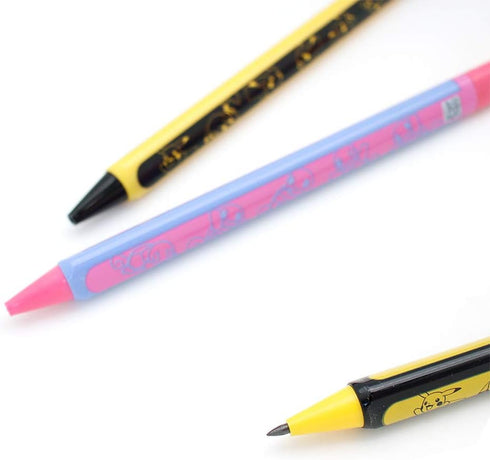 Pikachu Monster Friends 2B Mechanical Pencil with Sharpener Top, Set of 3