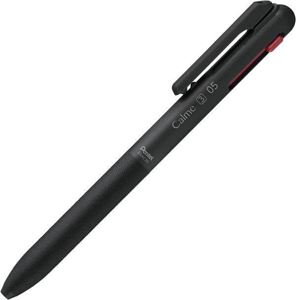 Pentel BXAC35A Tri-Color Ballpoint Pen - 0.5mm - Calme - Black