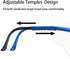 MOZEEDA Safety Glasses, Clear Goggles with Adjustable Temples, Anti-Fog Lightweight Protective Eyewear