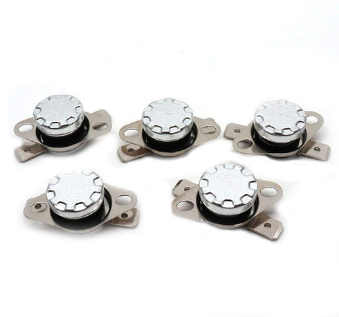 Xiaoyztan 5Pcs 120 Celsius Normally Closed Thermostat Disc, 250V 10A Temperature Control Switch