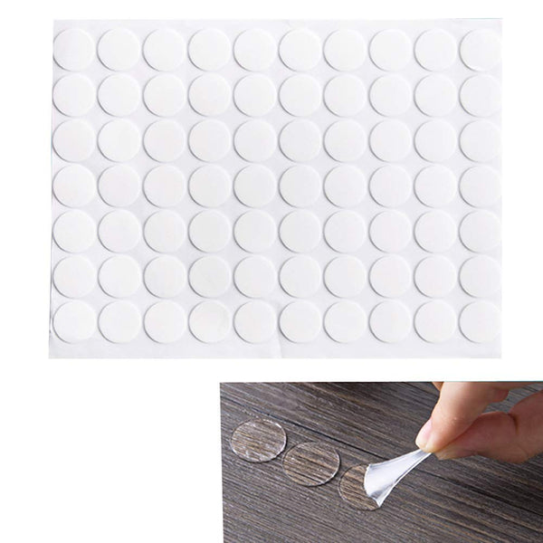 Teensery 210 Count Transparent Double-Sided Tape Stickers Round Acrylic No Traces Adhesive Creative Waterproof Small
