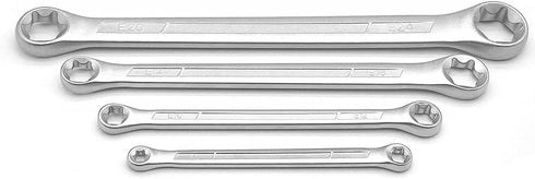 4-Pcs E-Torx Box Wrench Set, Star Wrench Set, Tork E-Ring Spanner Set E6 E8 E10 E12 E14 E18 E20 E24