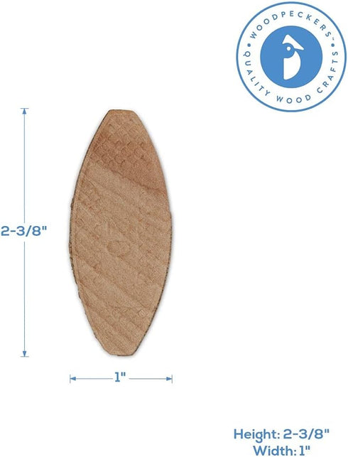 20, Pack 100 Wooden Joiner Biscuits, Size of Pieces, Premium Birch Wood Joining Biscuits for Strong & Precise Joints