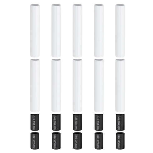 PATIKIL 5" Tall Candle Covers Sleeves, 10Pcs Metal E12 Chandelier Socket Sleeves
