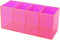 HappyDino Acrylic Pen Holder, Colored Pencil Cup Storage, Makeup Brush Holder, Thickened Version, Neon Pink