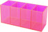 HappyDino Acrylic Pen Holder, Colored Pencil Cup Storage, Makeup Brush Holder, Thickened Version, Neon Pink