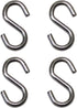 S Hook - Marine Grade 316 Stainless Steel, 1.56" Long, 5/32" Thick Metal Hook for Hanging and Utility Use (4)