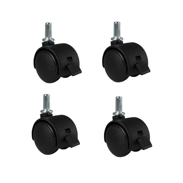 pndbnq Small Swivel Caster Wheels 4pcs 1 Inch Locking Casters Diameter 6.25mm Straight