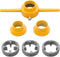 6Pcs PVC Thread Maker Tool Kit, Plastic Pipe Threader with 3 Dies 1/2", 3/4" and 1" NPT Manual Hand Tool