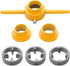 6Pcs PVC Thread Maker Tool Kit, Plastic Pipe Threader with 3 Dies 1/2", 3/4" and 1" NPT Manual Hand Tool