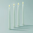 LampLust Flameless Taper Candles with Remote, 9 Inch, 4 Pack Pastel Blue