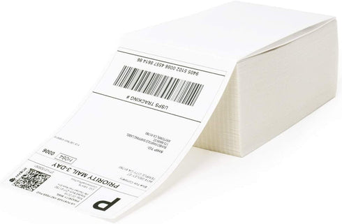 ANWALE 4x6 500 Shipping Labels - Fan-Fold Direct Thermal Printer Labels, Compatible with Rollo, MUNBYN, iDRPT, Polono