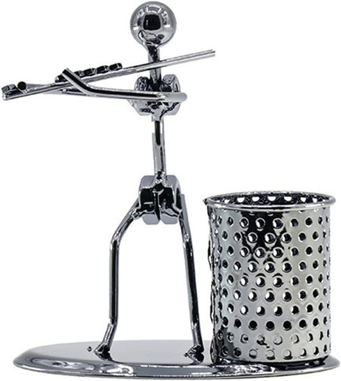 AUTULET Creative Office Desktop Accessories Musical Instrument Metal Pen Pencil Holder Children Toy