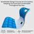 MayaFit 460mm 440mm 340mm, 110-300 lbs Ergonomic Lumbar Support Cushion, Blue, x x Large, for Office Chairs & Car