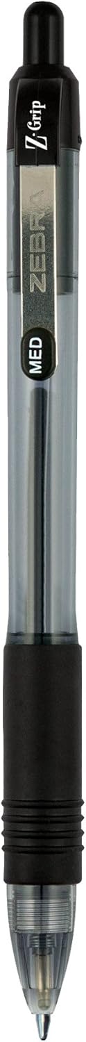 Zebra Pen Z-Grip Retractable Ballpoint Pen, Medium Point, 1.0mm, Black Ink, - 48 Pieces, Model Number: 22148 by Zebra