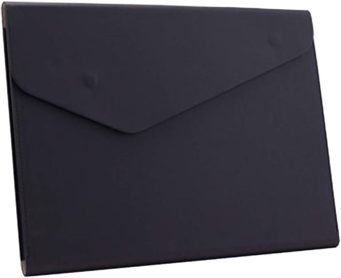 Enyuwlcm A4 File Folder Document Holder, Waterproof PU Leather Portfolio Envelope Case with Invisible Magnetic Closure,