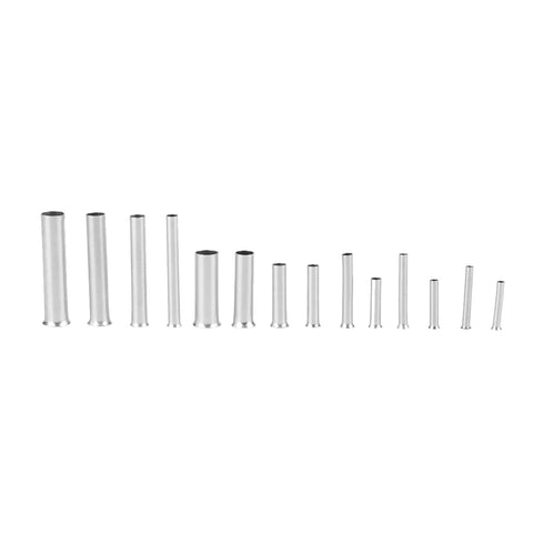 700Pcs 14 Values 10-22 AWG Non-Insulated Ferrule Copper Terminals Assortment Kit for Wire Cable with Storage Box for DIY Electrical Splicing, Terminals
