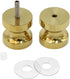 CKB Double Sided Shower Glass Door Knob, Polished Gold Finish, Solid 304 Stainless Steel Handle for 5/16" to 1/2" Glass