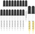 Transparent 1ml Eye Dropper Glass Liquid Dropper for Essential Oils, Pipettes for Resin Lab Bottles and Jars