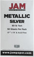 JAM PAPER Legal Metallic 32lb Paper - Silver Stardream Metallic, 120 GSM, 8.5 x 14, 50 Sheets/Pack