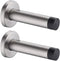JQK 304 Stainless Steel Door Stopper, 1mm Sound Dampening Bumper Wall Protector, 2 Pack, Brushed