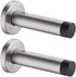 JQK 304 Stainless Steel Door Stopper, 1mm Sound Dampening Bumper Wall Protector, 2 Pack, Brushed