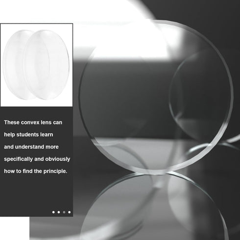 60Pcs 25mm Set iplusmile Optical Glass Double Convex Lens Ground-Edge Safety & Clear View for Light Experiments