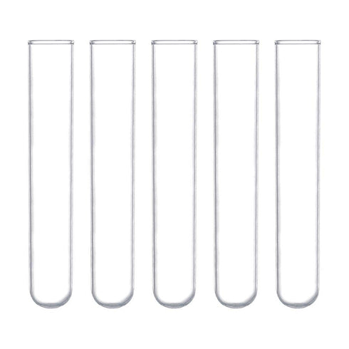 10pcs 60ml Glass Test Tubes, 25x150mm Borosilicate Glass for Scientific Experiments and Decorations