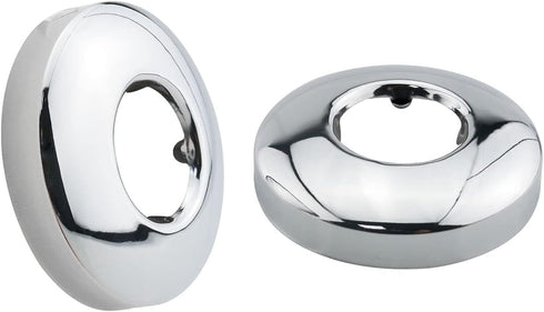 ITROLLE Shower Arm Flange 2PCS Chrome Plated Stainless Steel 2 Inches Round Arc Escutcheon Plate for Shower Heads