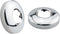 ITROLLE Shower Arm Flange 2PCS Chrome Plated Stainless Steel 2 Inches Round Arc Escutcheon Plate for Shower Heads