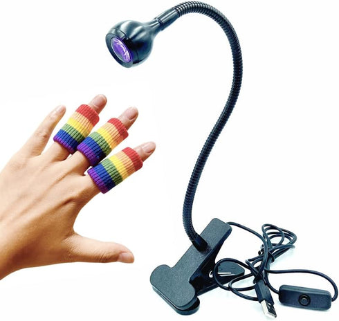 ZOELASS Upgraded Big Chip 395nm UV LED Black Light Fixtures with Gooseneck Clamp for UV Gel Nail Curing