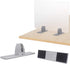 T-Shaped Sneeze Guard Clamp Bracket with Freestanding Base for Plexiglass or Acrylic Panel - 1 PC Assembled
